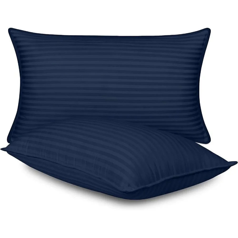 👉 2 Set King Bedding Bed Pillows for Sleeping  (Navy) Cooling Hotel Style